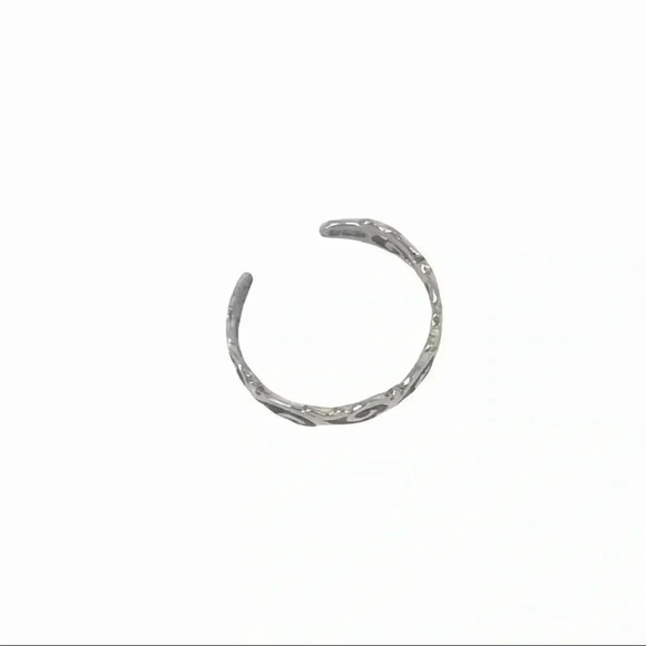 925 TOE RING XS STAMPED STERLING SILVER WAVES IN THE WIND ADJUSTABLE - Picture 13 of 13